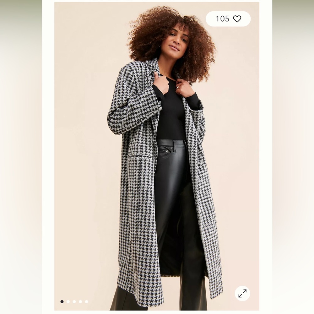 Anthropologie Houndstooth coat